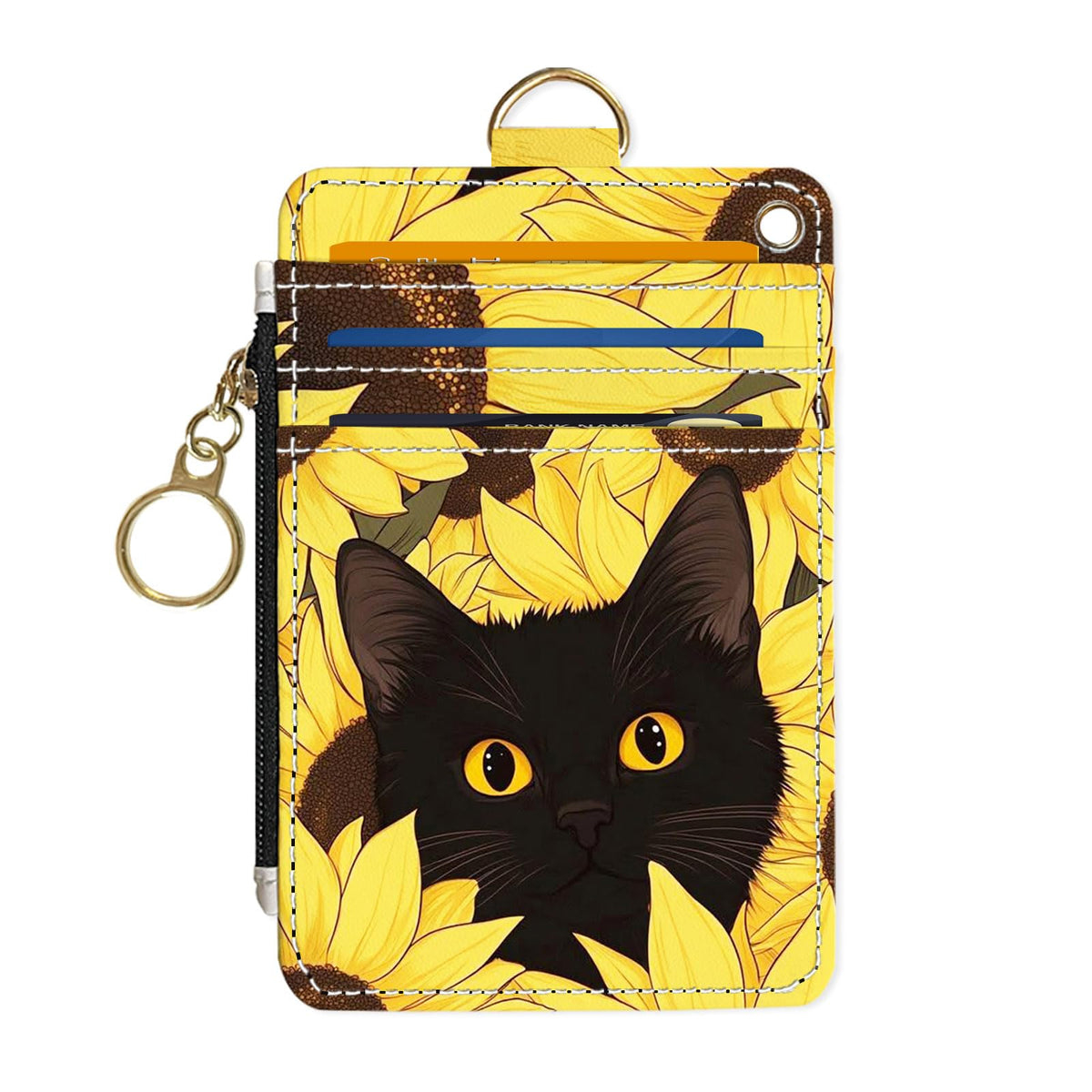 Slim Wallet Credit Card Holder, Sea Turtles, RFID Wallet Women Cute Small Front Pocket Wallet With Zipper, PU Leather Thin travel RFID Blocking Card Case ID Window,Ladies Gifts