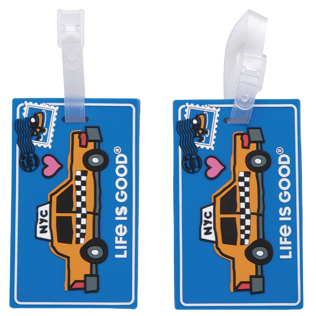 LIFE IS GOOD 2 Piece Vegan Leather Luggage Tags