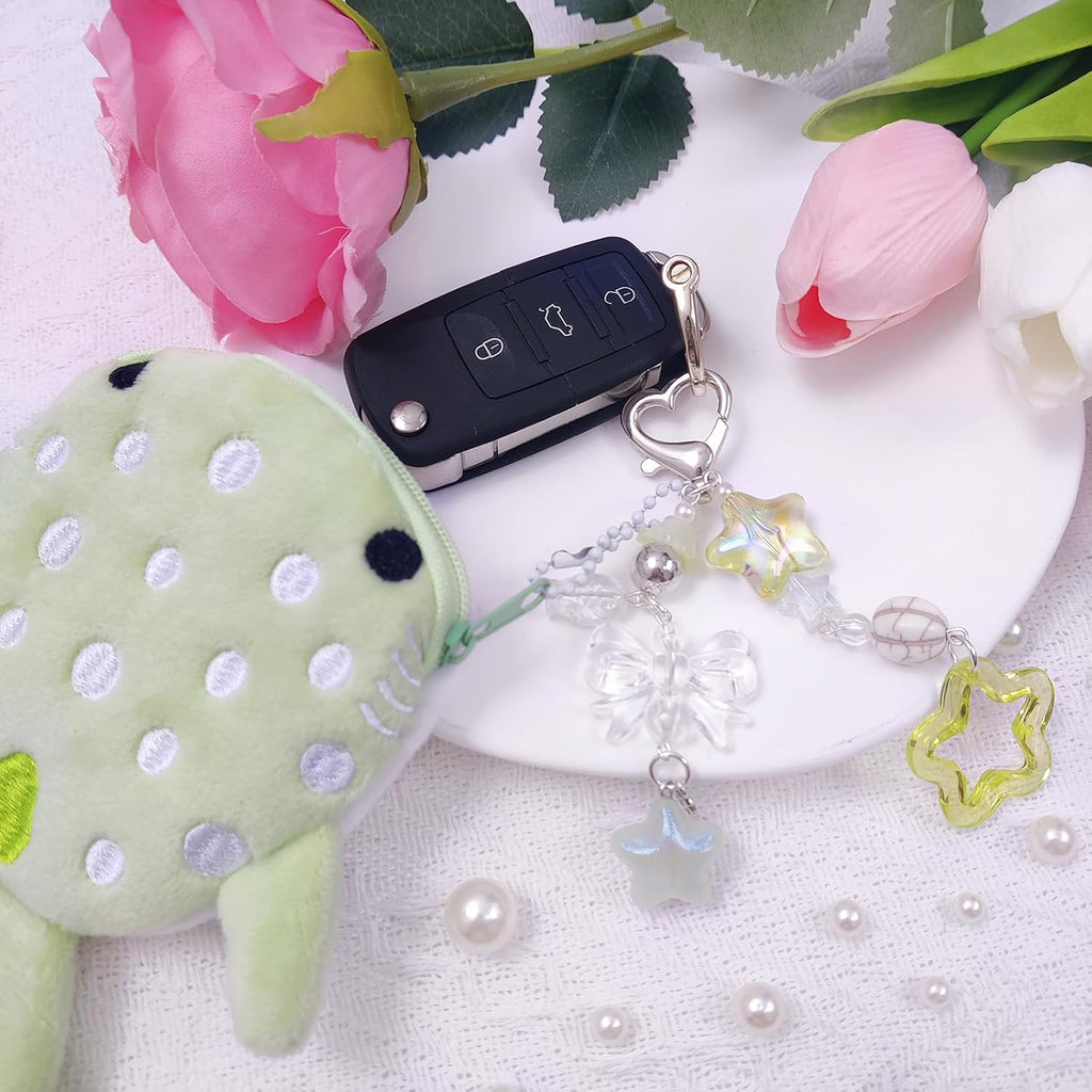 Cute Keychain Whale Shark Coin Purse Keychain Cute Plush Zipper Change Pouch, Kawaii Handmade Wallet for Women