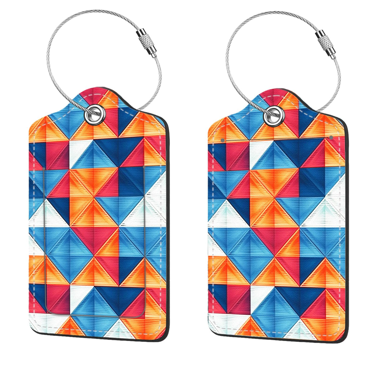 2 Pcs Luggage Tags for Suitcases, PU Leather Cruise Ship Luggage Tags with Privacy Cover Label Address Card and Durable Metal Ring Suitable for Men Women Handbags Backpacks,Flower Bushes and Cats