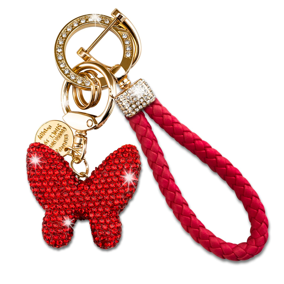 Heart Keychain Wristlet Bling Keychains For Women Key Chain For Car Keys