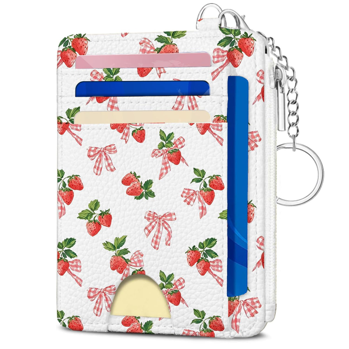 Book Lover Gift for Readers, Cute Reading Theme Card Holder Wallet, Literary Slim Credit Card Case with ID Window, Cartoon RFID Blocking Pocket Wallet Gift for Book Fans with Coin Zipper Keychain