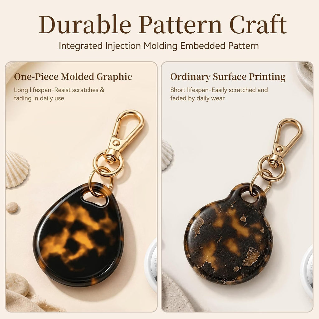 Case for AirTag Holder 2nd & 1st Gen,Tortoiseshell