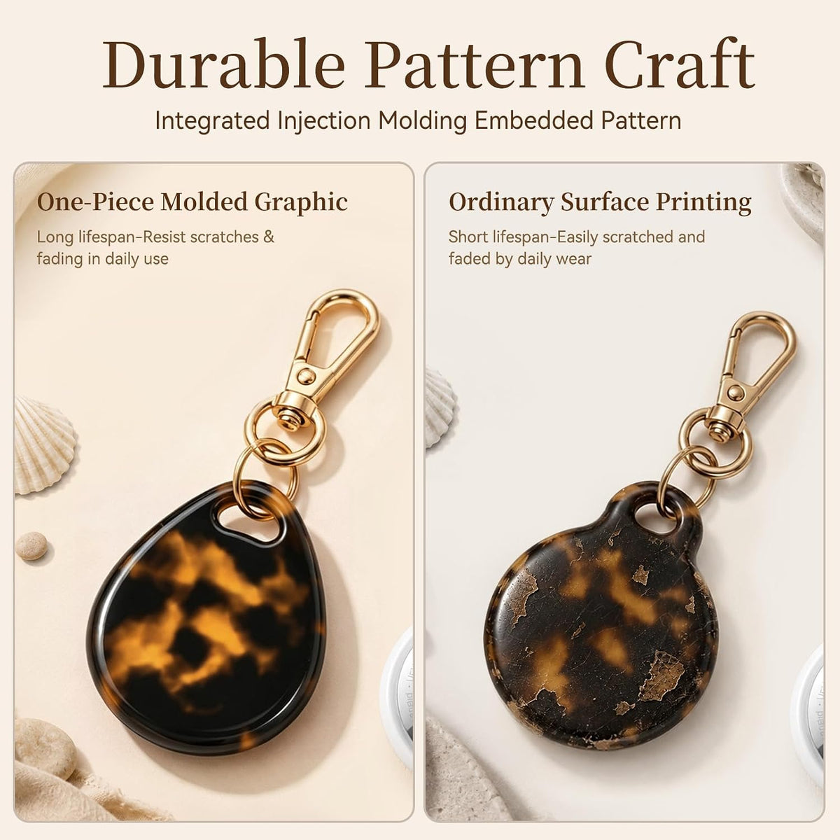 Case for AirTag Holder 2nd & 1st Gen,Tortoiseshell