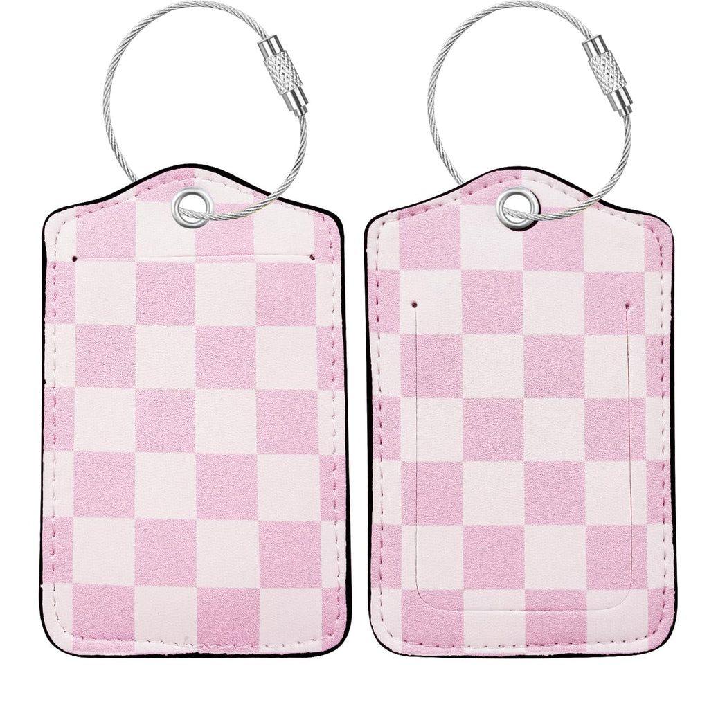 Luggage Tag, Premium Faux Leather Travel ID Tag, Stylish Suitcase Accessory