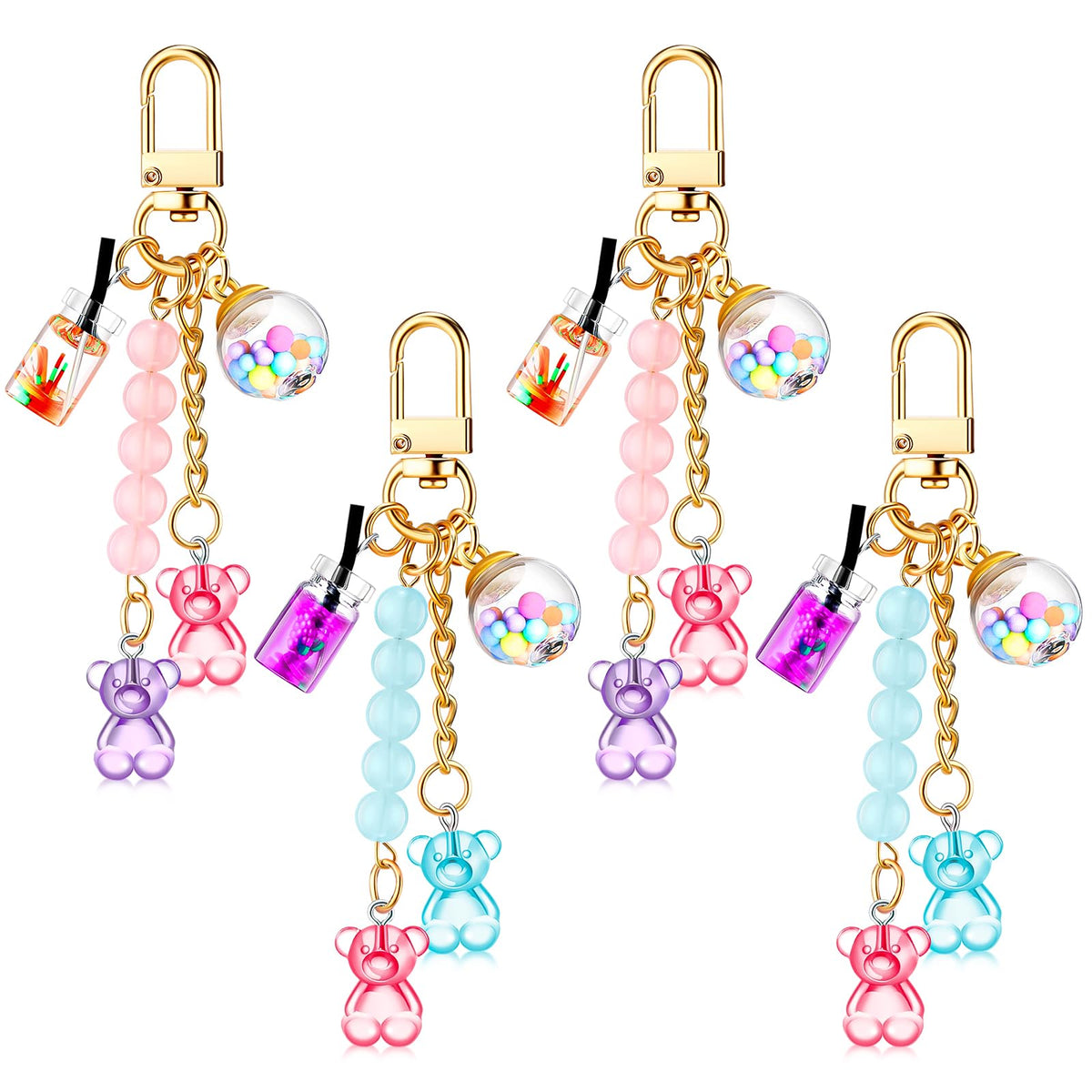 Ecally Pack Bear Keychains for Backpack Girl