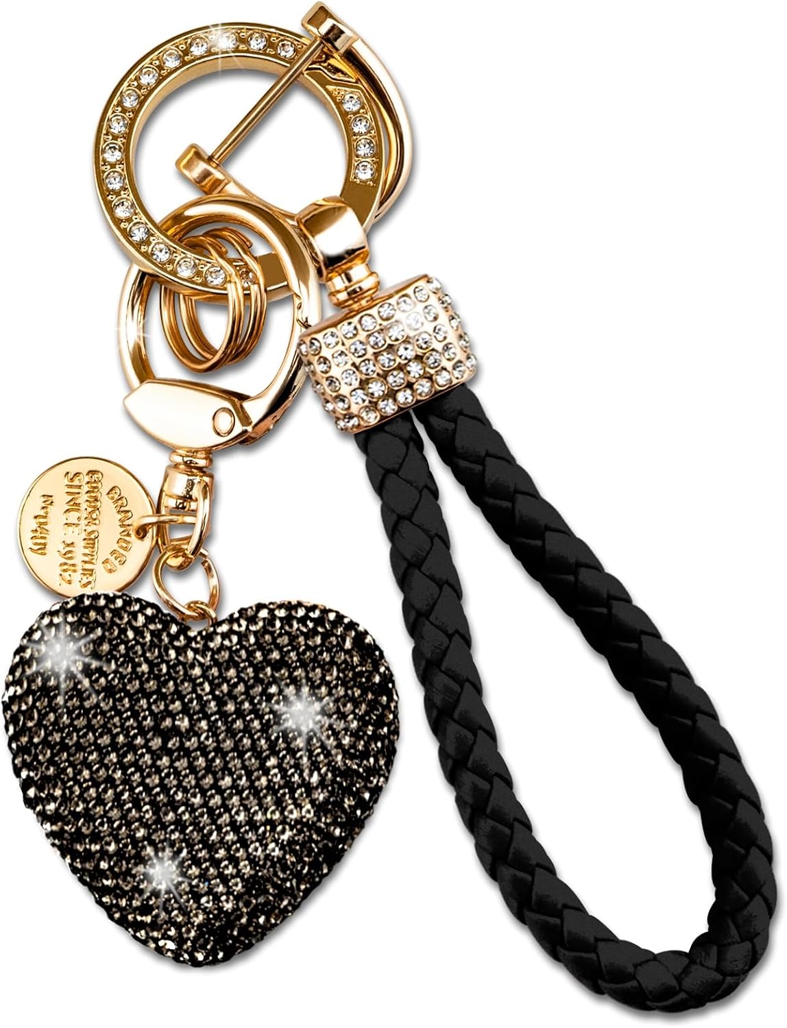 Heart Keychain Wristlet Bling Keychains For Women Key Chain For Car Keys