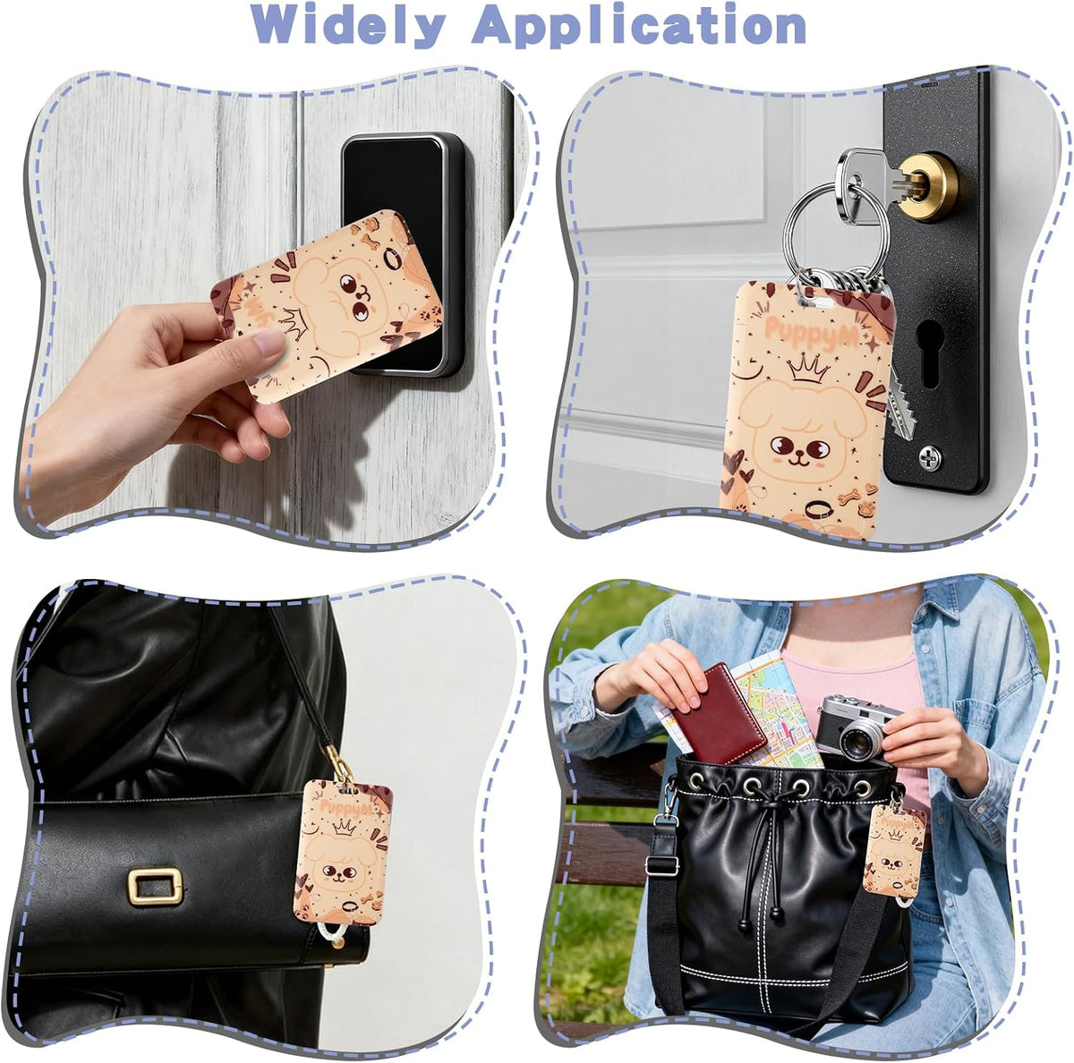 SK-Z Cartoon Photocard Holder with Lanyard, Cute Animal Themed Photocard Holder Keychain Hard Shell Protective Photo Sleeves