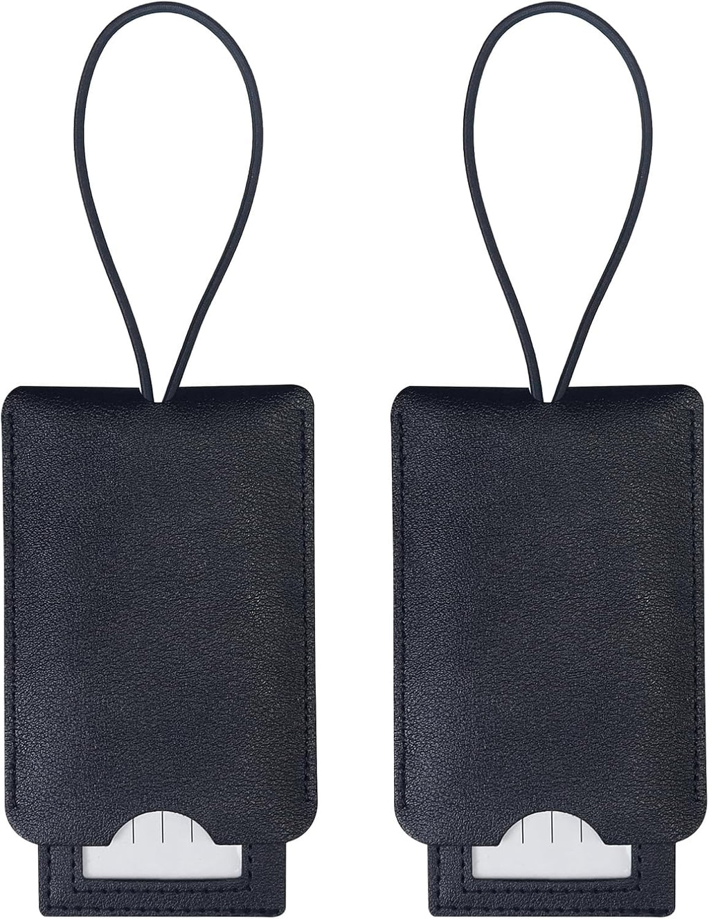 Gloppie 2 Pack Luggage Tags Suitcases Travel Tags with Privacy Cover Black