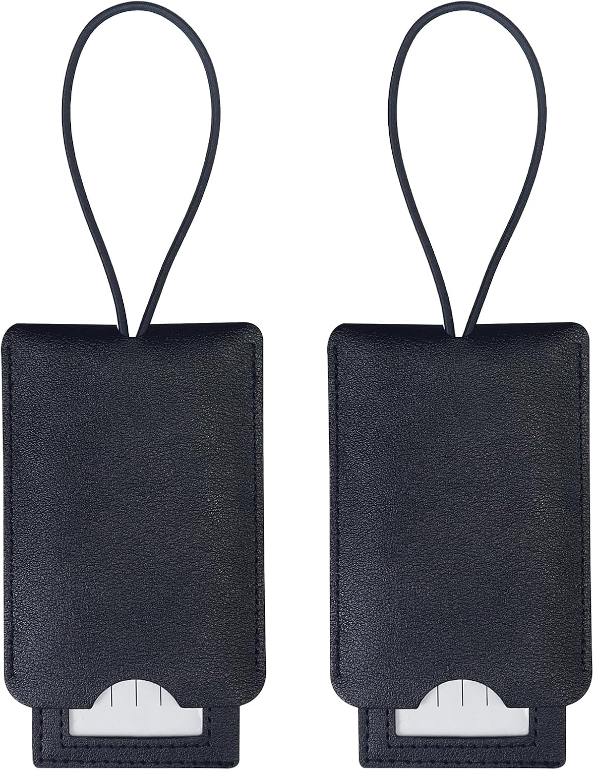 Gloppie 2 Pack Luggage Tags Suitcases Travel Tags with Privacy Cover Black