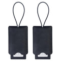 Gloppie 2 Pack Luggage Tags Suitcases Travel Tags with Privacy Cover Black