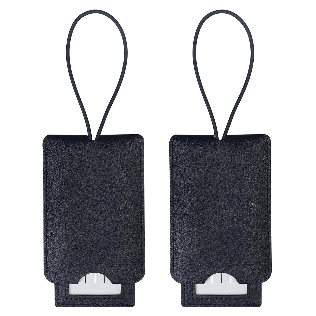 Gloppie 2 Pack Luggage Tags Suitcases Travel Tags with Privacy Cover Black