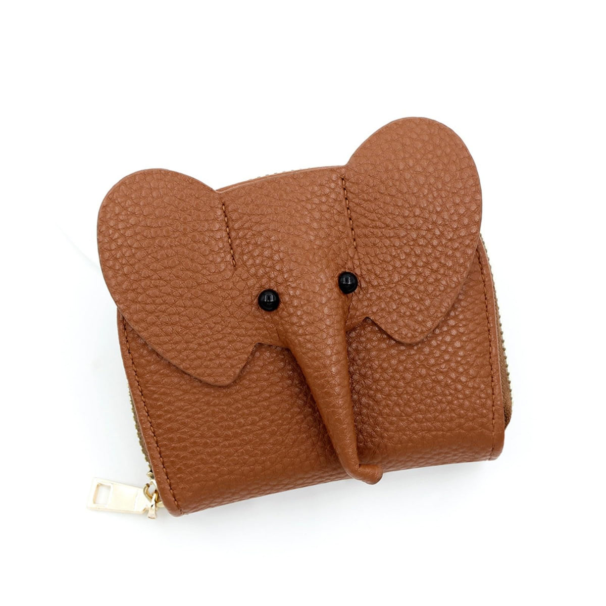 Wallet Card Holder, RFID Blocking Purse,Cute Elephant Small Minimalist Leather Credit for Women, Girls, Ladies (Red)