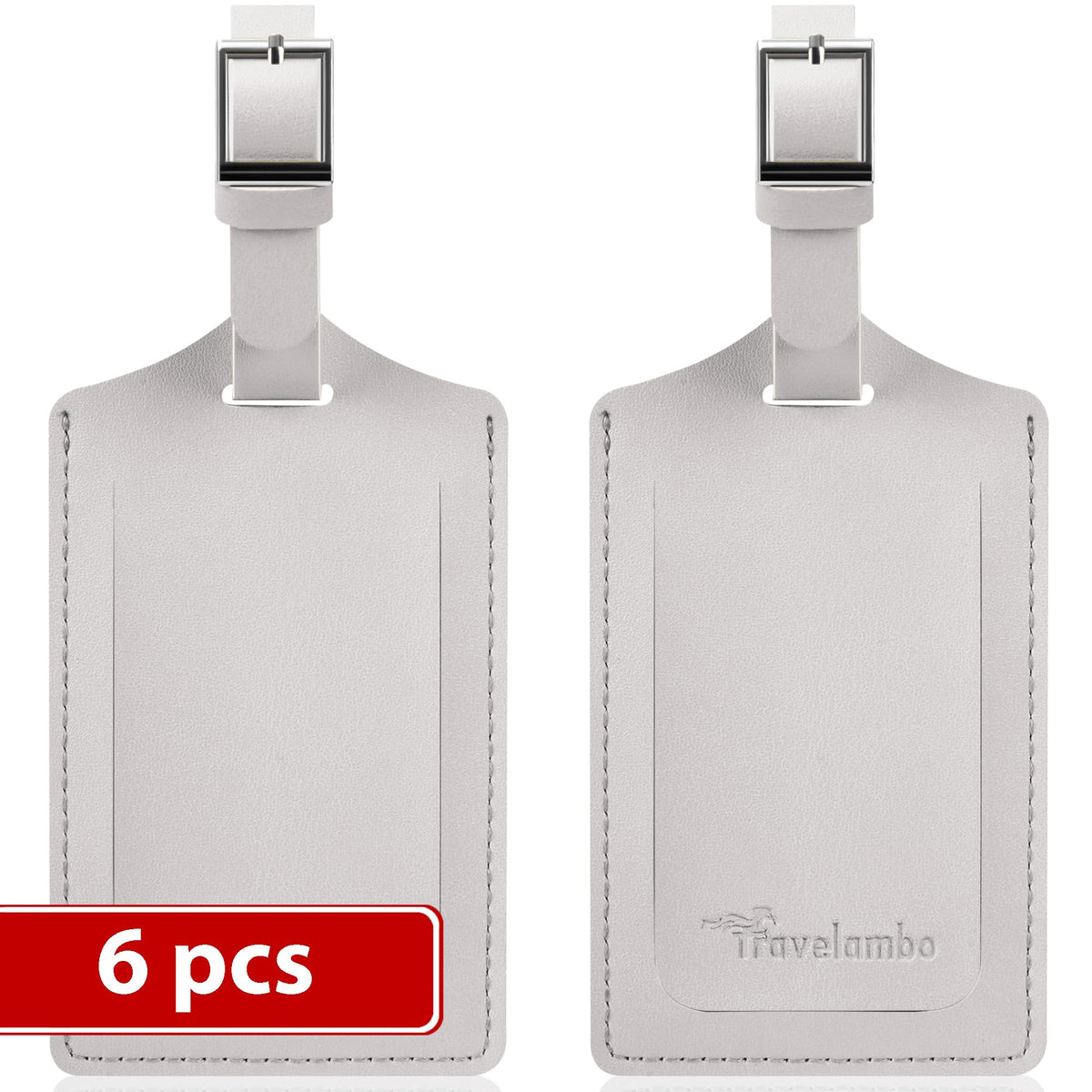 Travelambo 2 Pack Luggage Tags for Suitcases Airplane Travel Essentials