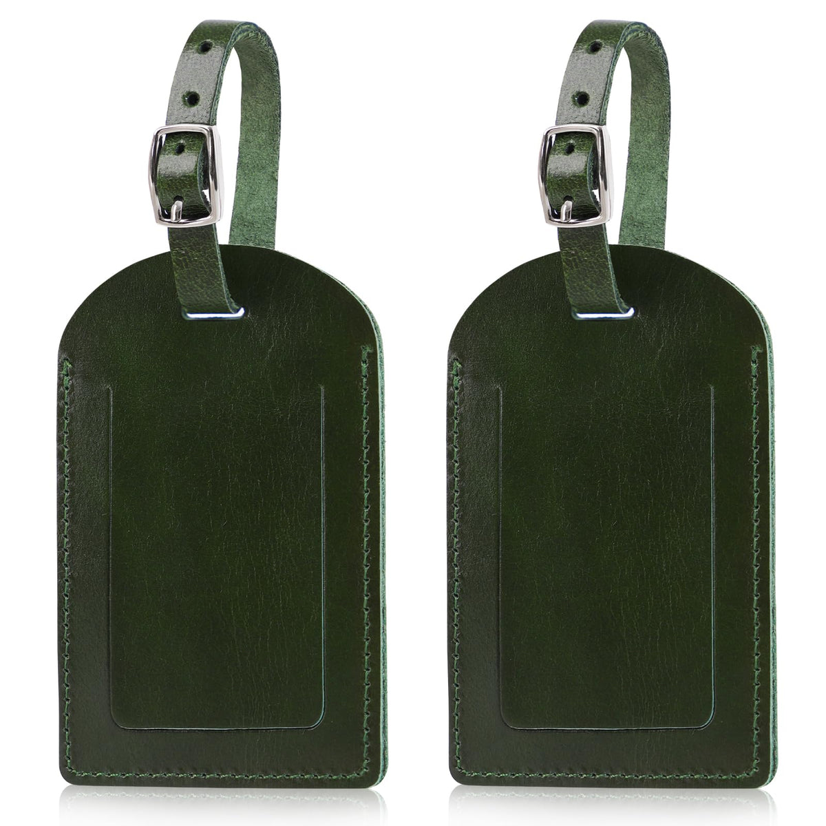 Ringsun Genuine Leather Luggage Tag for Suitcases ID Tags Bag Tags for Luggage (2 Pack)