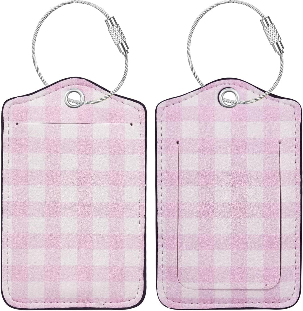Luggage Tag, Premium Faux Leather Travel ID Tag, Stylish Suitcase Accessory