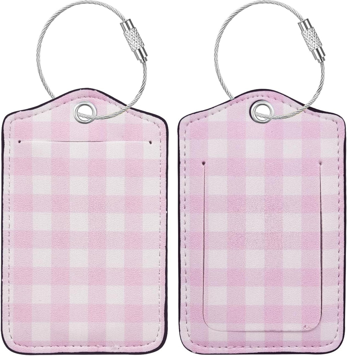 Luggage Tag, Premium Faux Leather Travel ID Tag, Stylish Suitcase Accessory