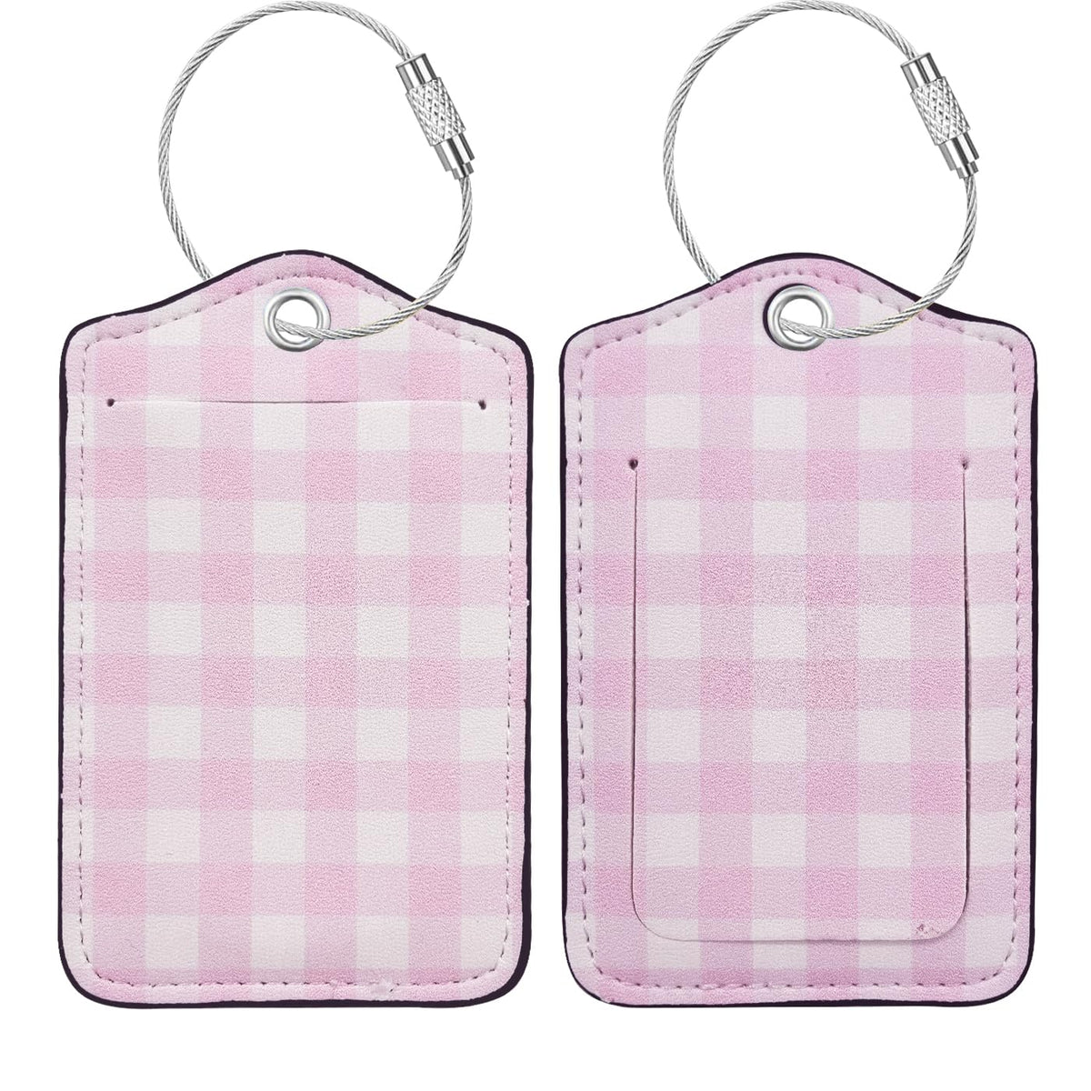Luggage Tag, Premium Faux Leather Travel ID Tag, Stylish Suitcase Accessory