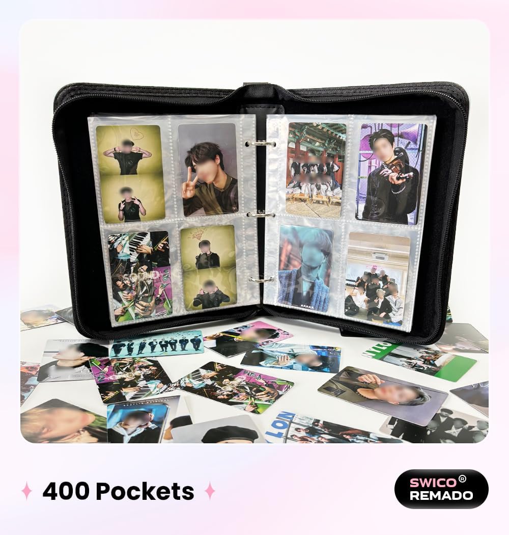 Cute Photocard Binder Cartoon 400 Pockets Photocard Holder Book with Sleeves Photo Album for Lomo Cards