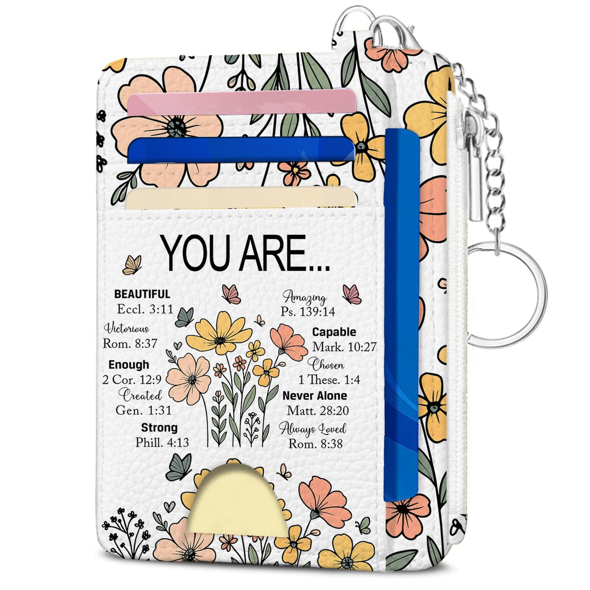 Book Lover Gift for Readers, Cute Reading Theme Card Holder Wallet, Literary Slim Credit Card Case with ID Window, Cartoon RFID Blocking Pocket Wallet Gift for Book Fans with Coin Zipper Keychain