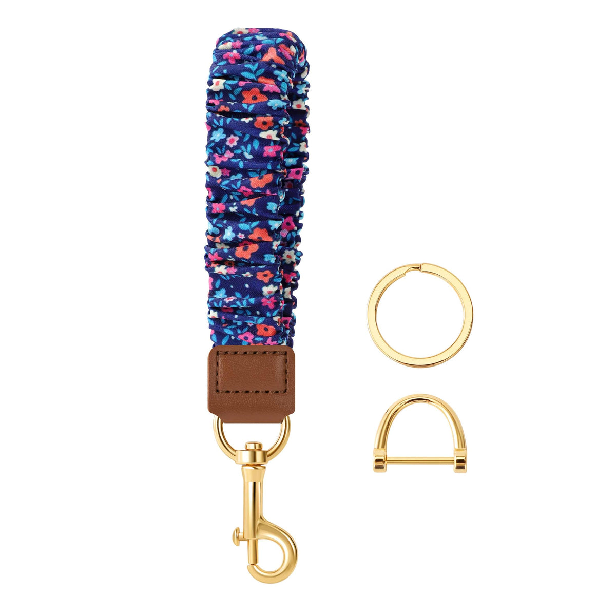 Scrunchie Keychain Wristlet, Cute Key Chain Wrist Bracelet Lanyard Strap