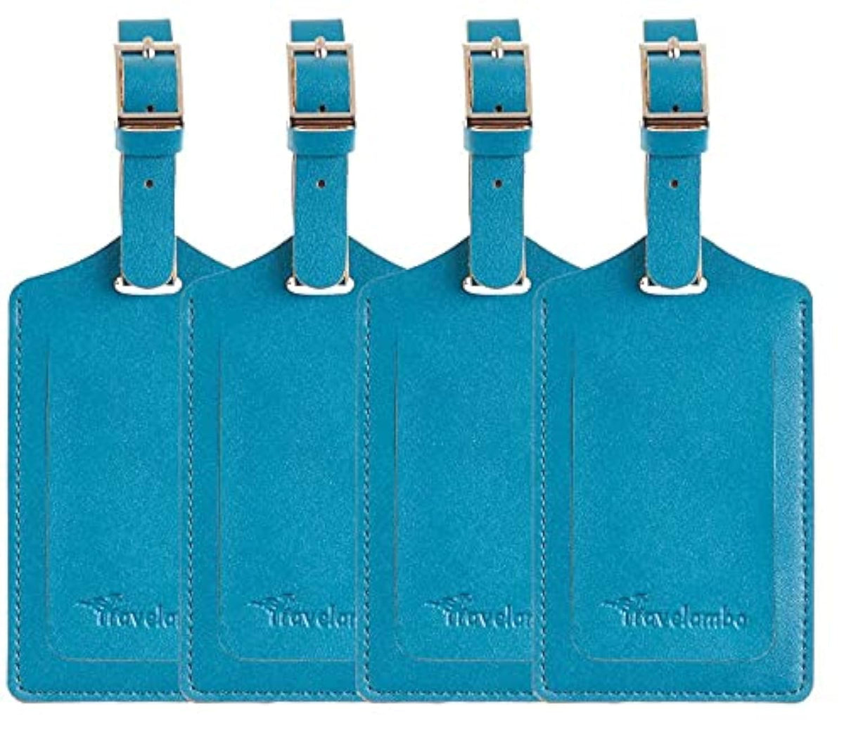 Travelambo Luggage Tags for Suitcases PU Leather Travel Tags Bag Tags Privacy Protection Travel Essentials