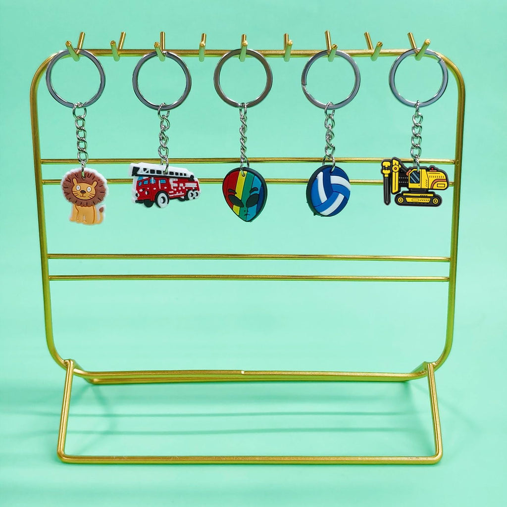Gibleitz 30/50/100/200pcs Random Different Keychains, Lot Mixed Cute Keyring for Classroom Prizes Students Incentives
