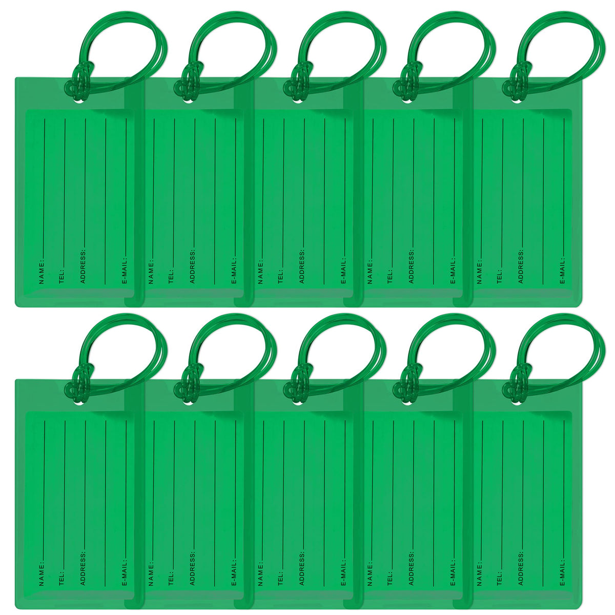 10 Pack Luggage Tags for Suitcases, Airplane Travel Essentials