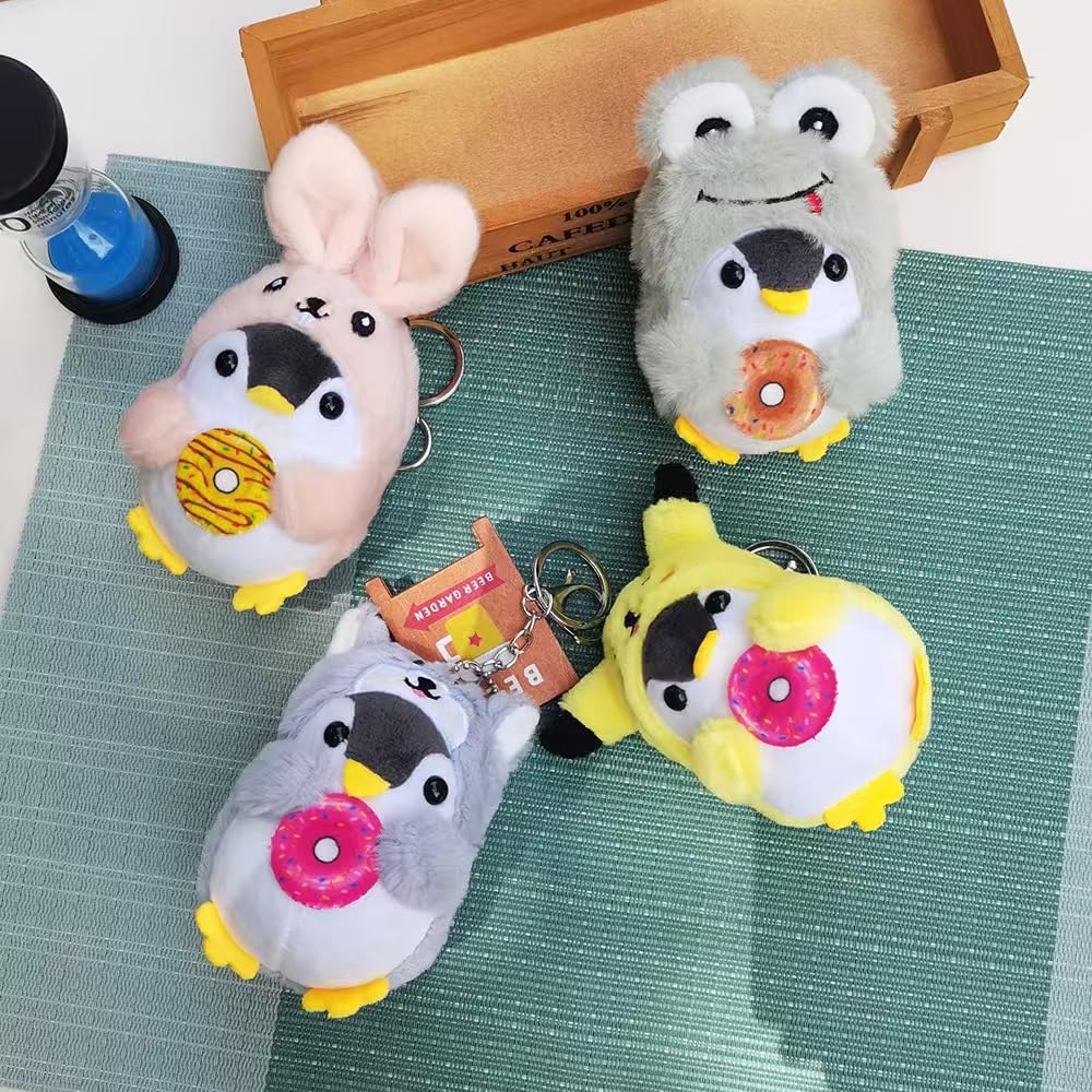 Cute Penguin Plush Keychain Kawaii Backpack Pendant Gift for Girls Women