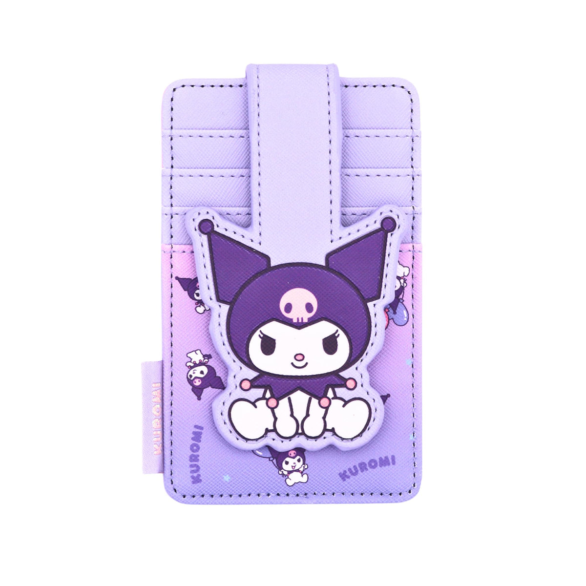 Slim Kitty Friends RFID Blocking Credit Cards Holder Wallet Japanese Cute Characters with Window ID Slot (Cinnamoroll's Sky Blue)