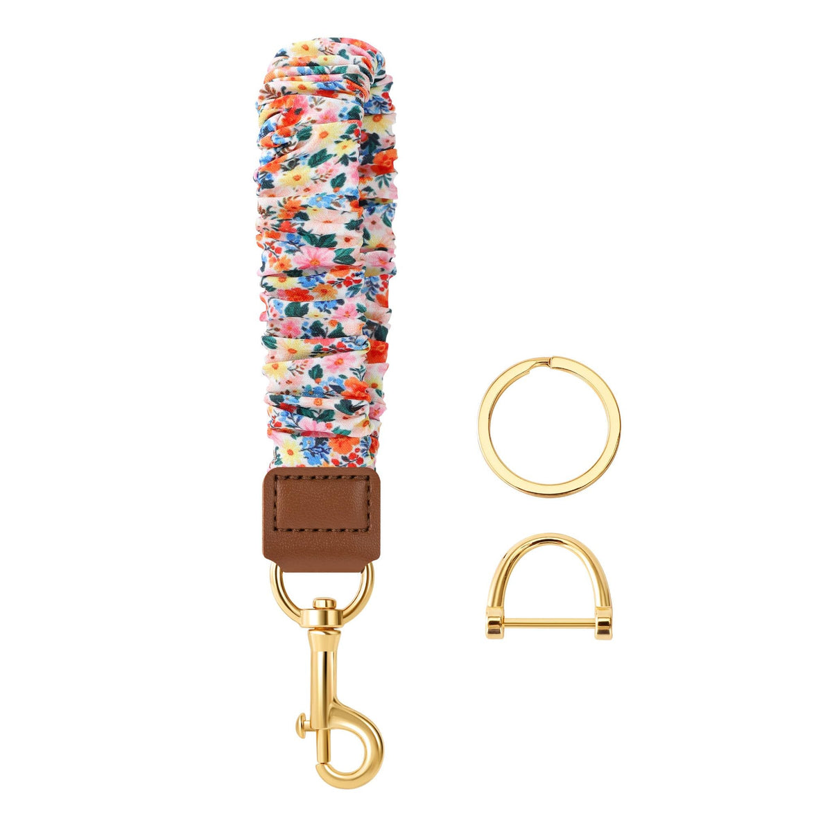 Scrunchie Keychain Wristlet, Cute Key Chain Wrist Bracelet Lanyard Strap