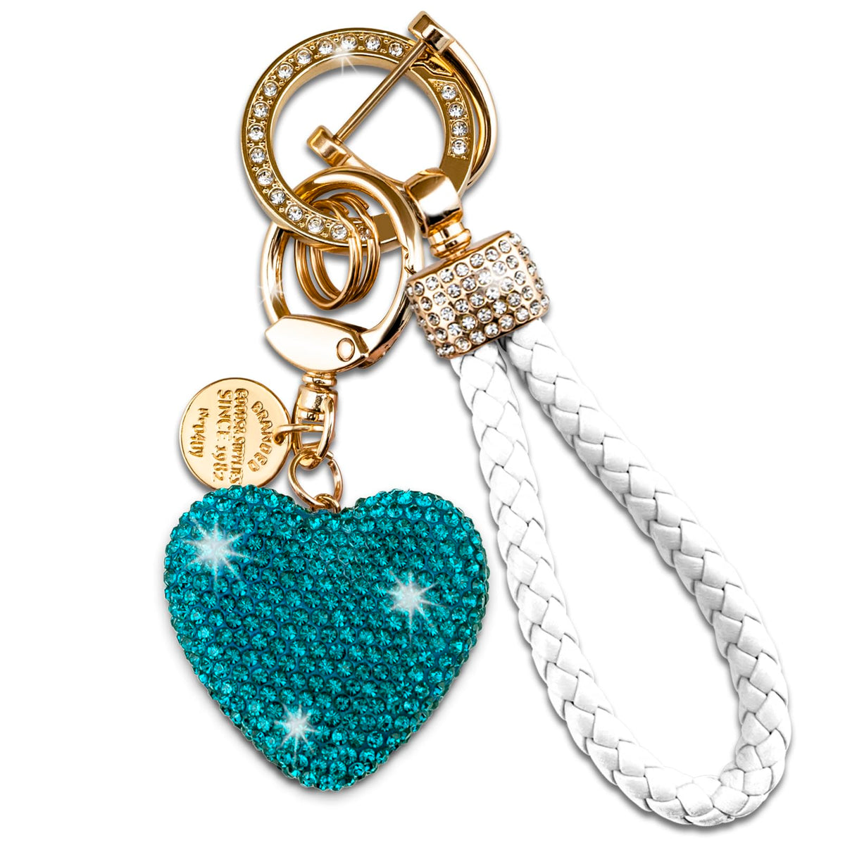 Heart Keychain Wristlet Bling Keychains For Women Key Chain For Car Keys