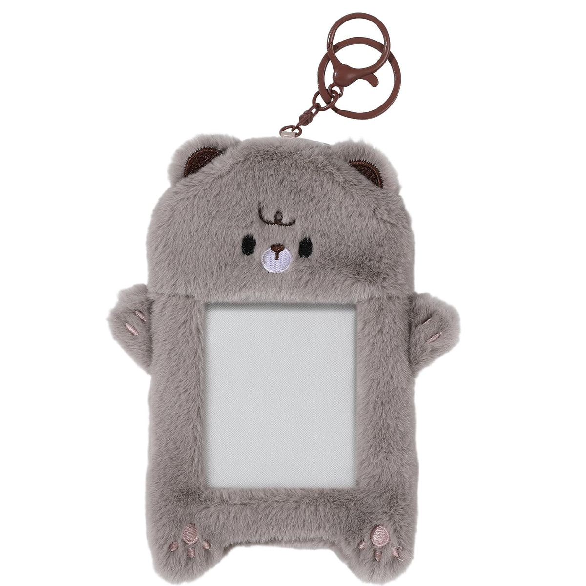 NEWEST Koala Plush Kpop Photocard Holder with Keychain, Cute Koala ID Badge Holder Protector, Soft 3 Inch Cartoon Animal Photo Case Sleeves Stationery for Idol ID Card Student Worker Bag Charm