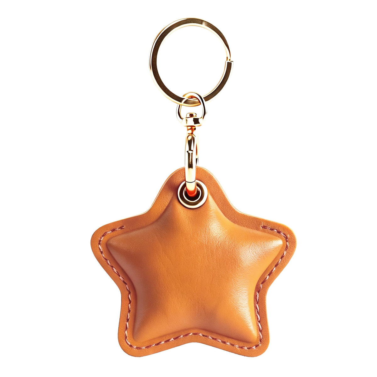 BORKUANA PU Leather Keychain Holder Protective Case Compatible with AirTag