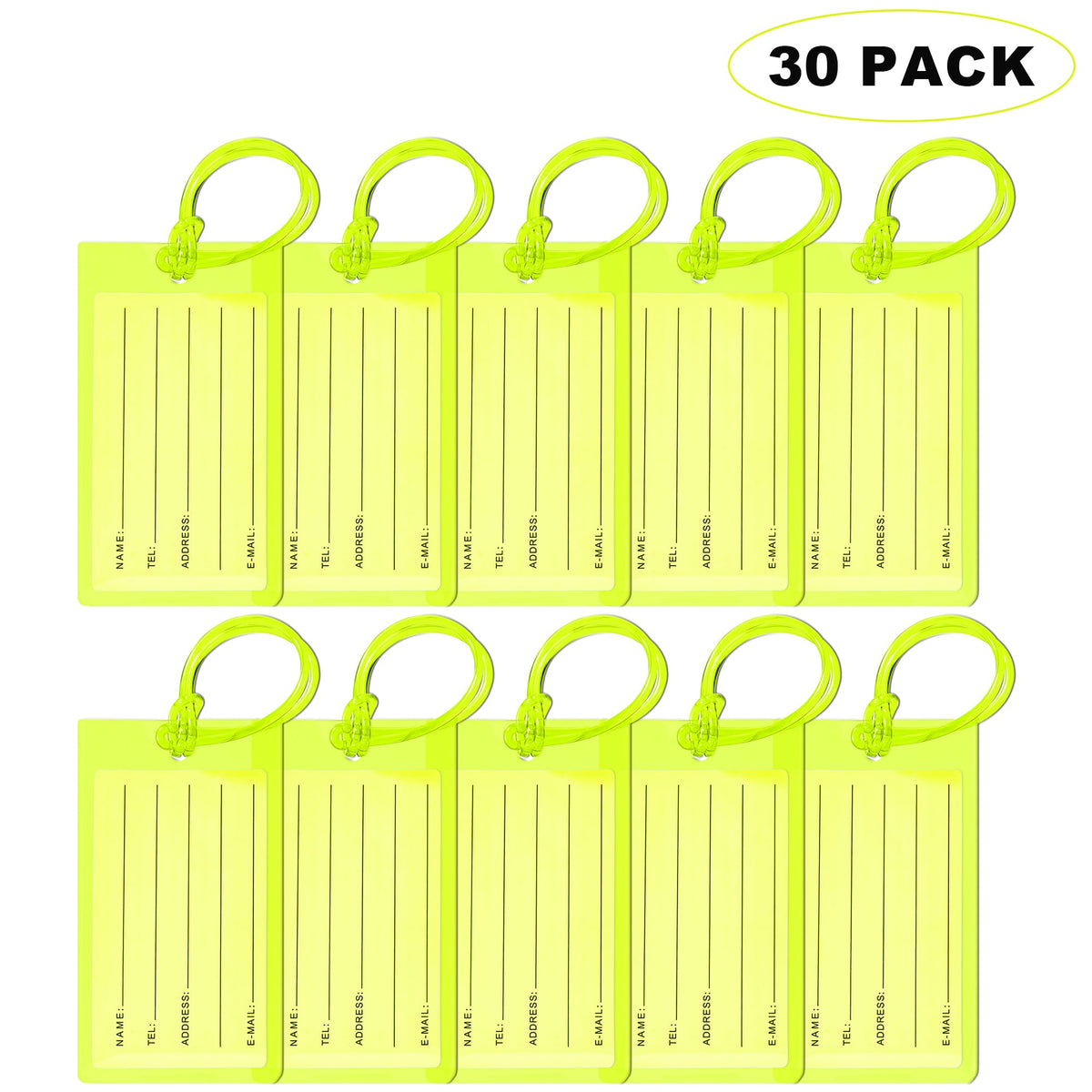 10 Pack Luggage Tags for Suitcases, Airplane Travel Essentials