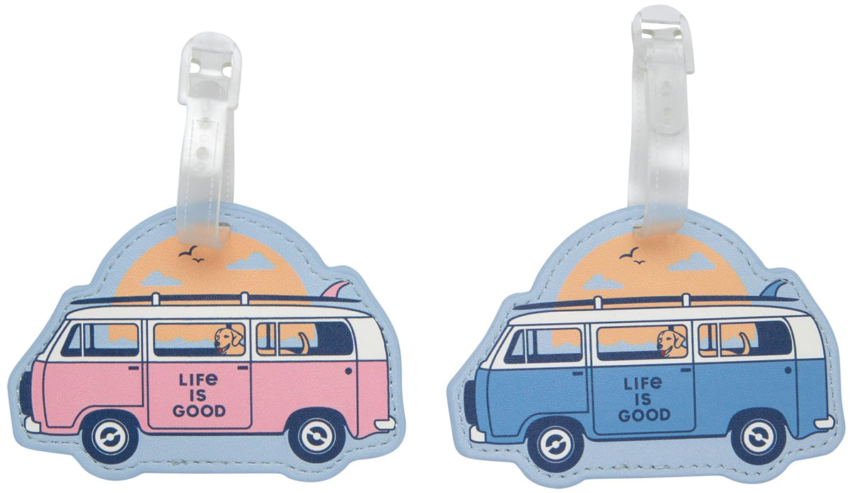 LIFE IS GOOD 2 Piece Vegan Leather Luggage Tags