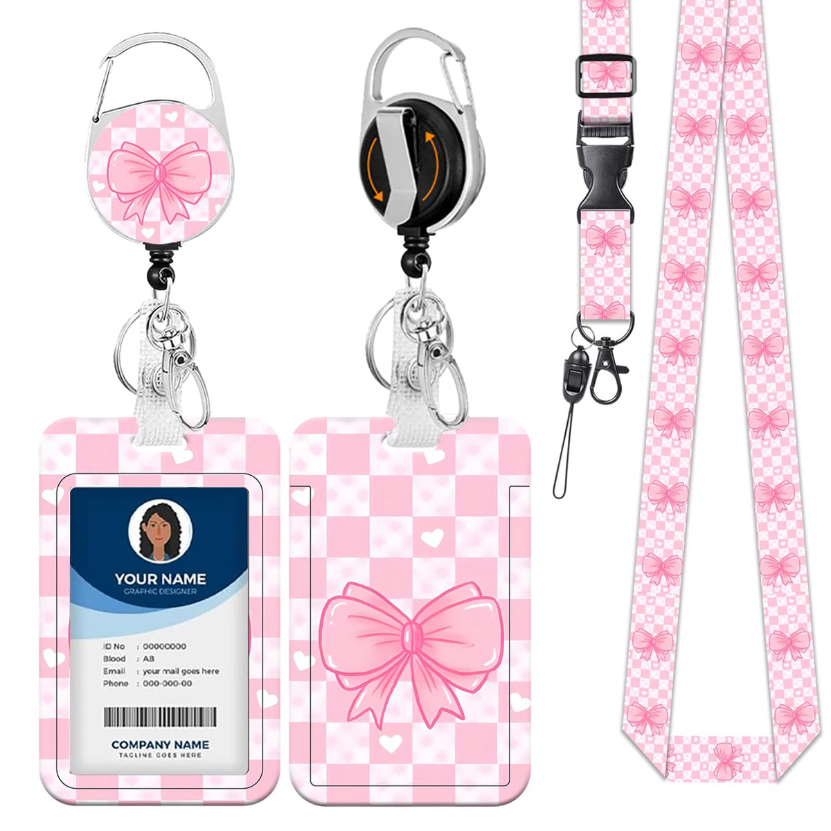 Cute Cartoon Happy Capybaras Breakaway Lanyard for ID Badges with Heavy-Duty Retractable Badge Reel & Carabiner, Adjustable Name Tag Holder for Teachers, Nurses, Students & Office Workers