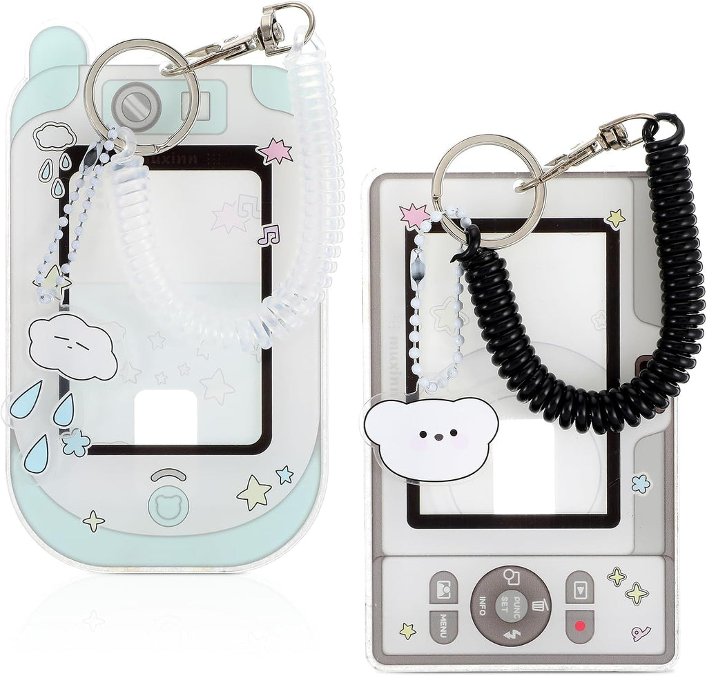 Mabor 2Pcs Cartoon Photo Card Holder Photocard Holder Keychain
