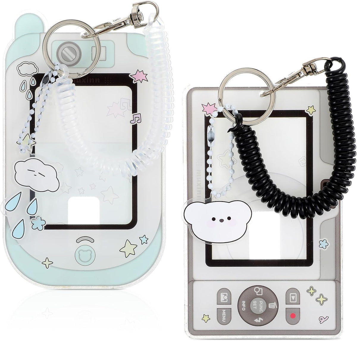 Mabor 2Pcs Cartoon Photo Card Holder Photocard Holder Keychain
