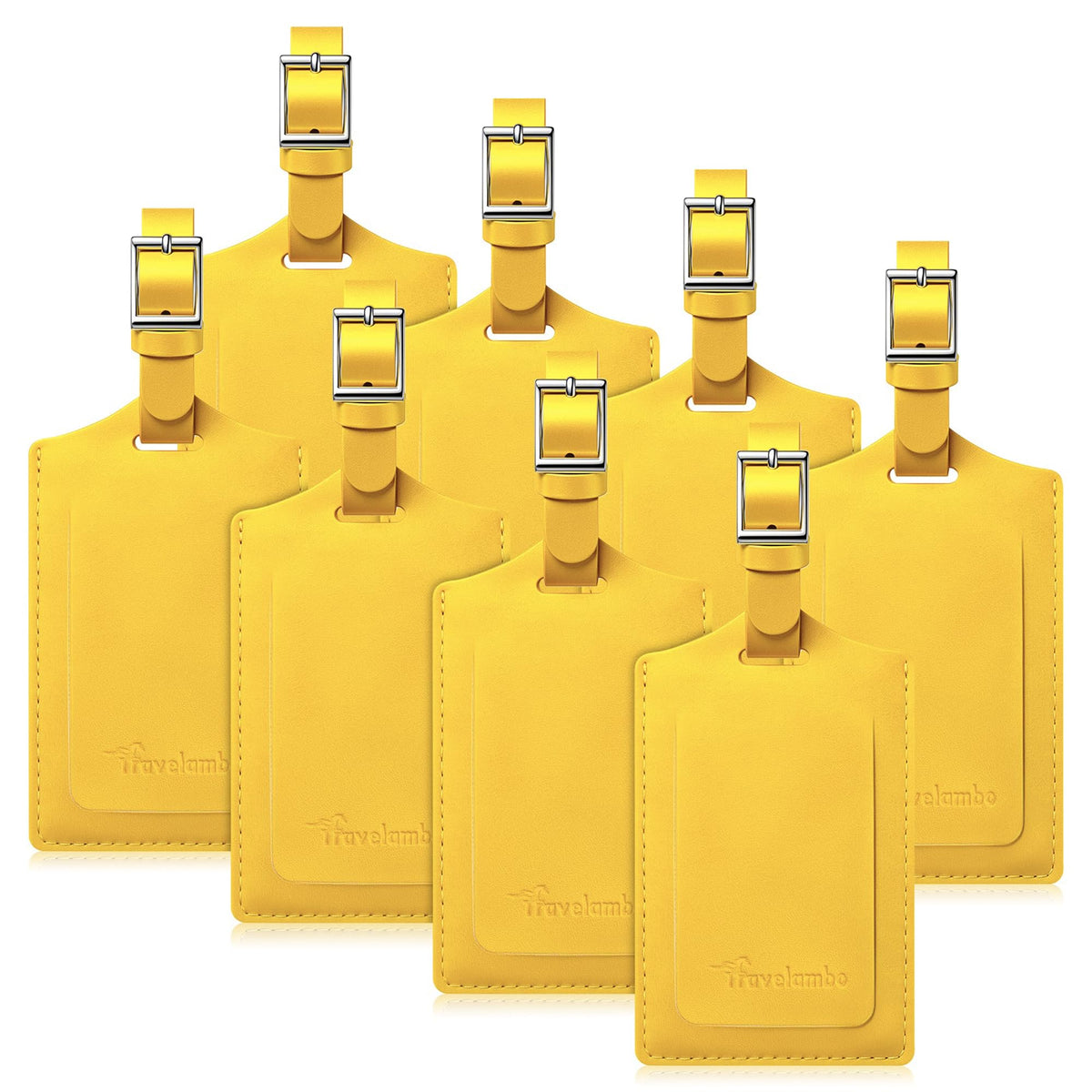 Travelambo 8 Pack Luggage Tags for Suitcases Airplane Travel Essentials