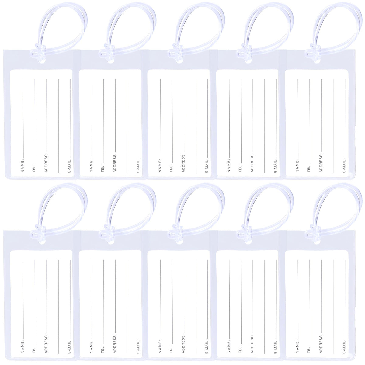 10 Pack Luggage Tags for Suitcases, Airplane Travel Essentials
