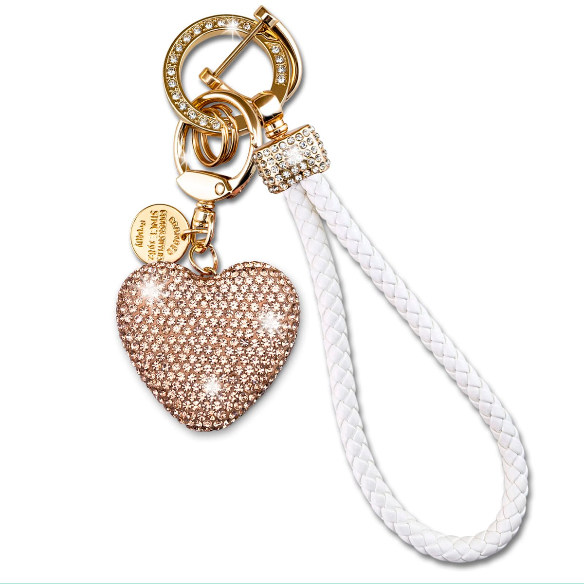 Heart Keychain Wristlet Bling Keychains For Women Key Chain For Car Keys