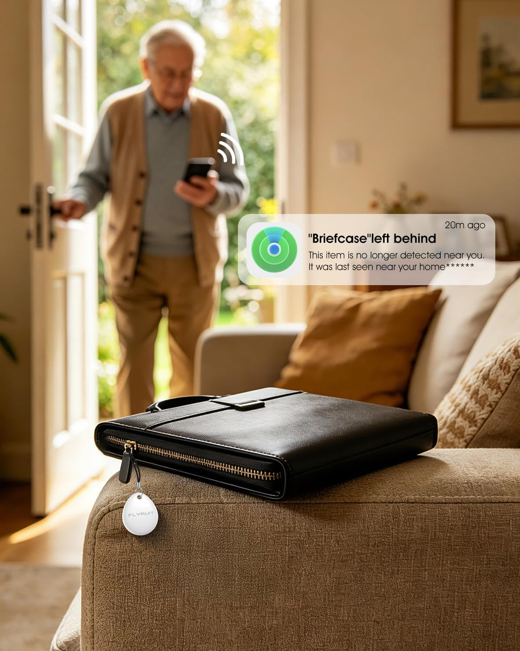 Air Tracker Tags-4 Pack, iOS Only, Apple Find My Certified, Luggage Tracker