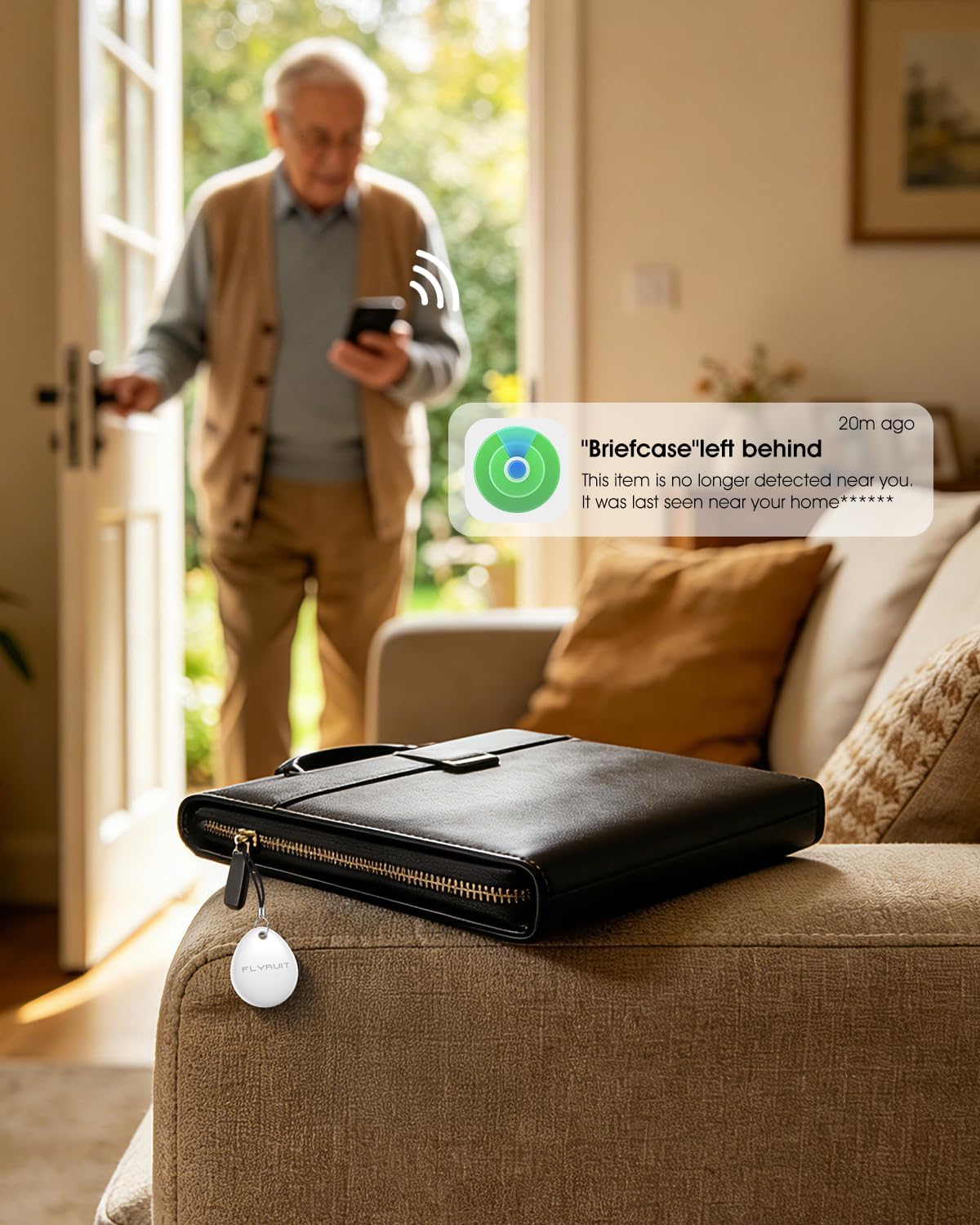Air Tracker Tags-4 Pack, iOS Only, Apple Find My Certified, Luggage Tracker