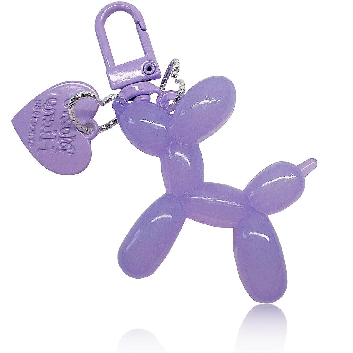 LAEKOU Jelly Balloon Dog Keychain for Women, Cute Bag Charms Key Chain