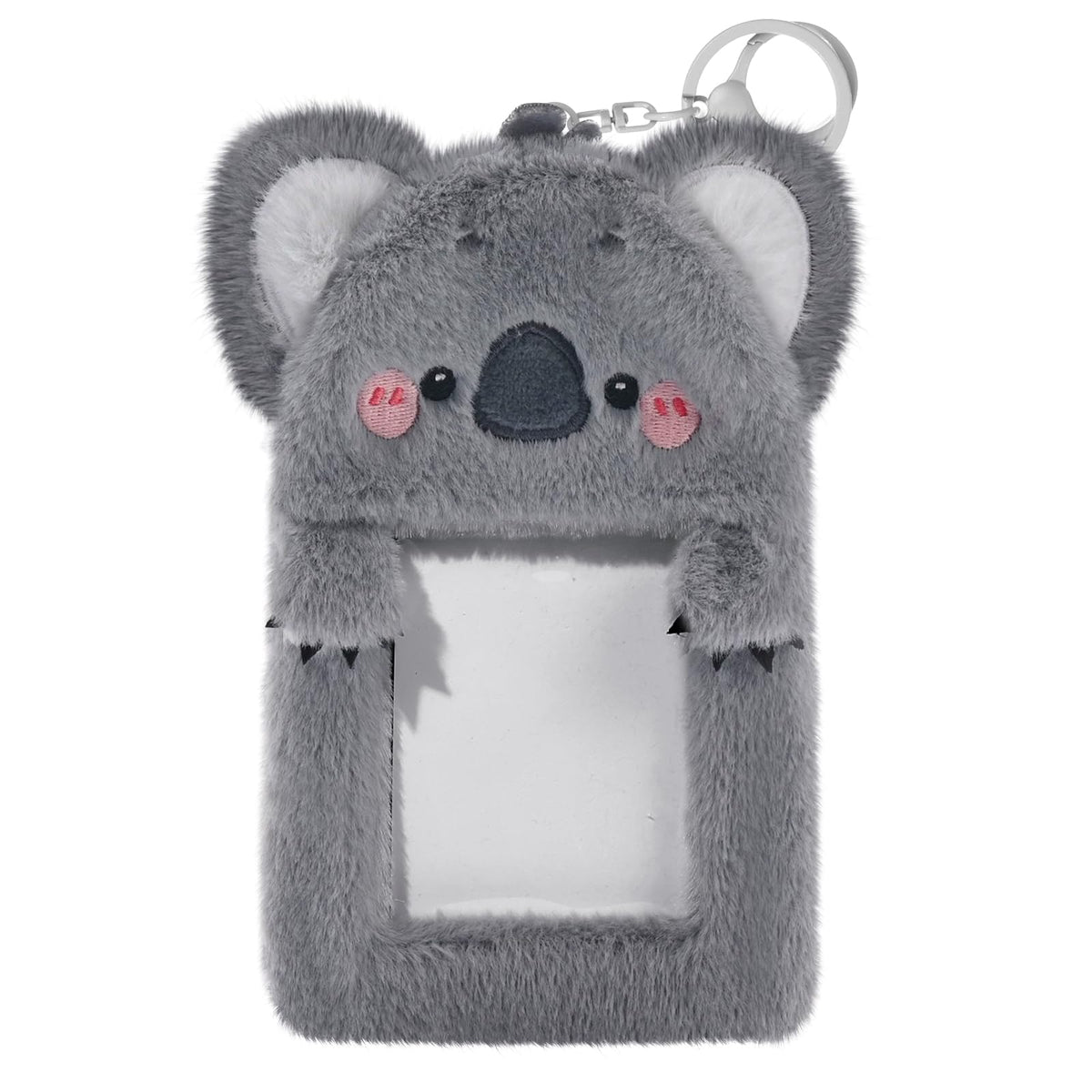 NEWEST Chicken Plush Kpop Photocard Holder with Keychain, Cute Chick ID Badge Holder Protector, Soft 3 Inch Cartoon Animal Photo Case Sleeves Stationery for Idol ID Card Student Worker Bag Charm