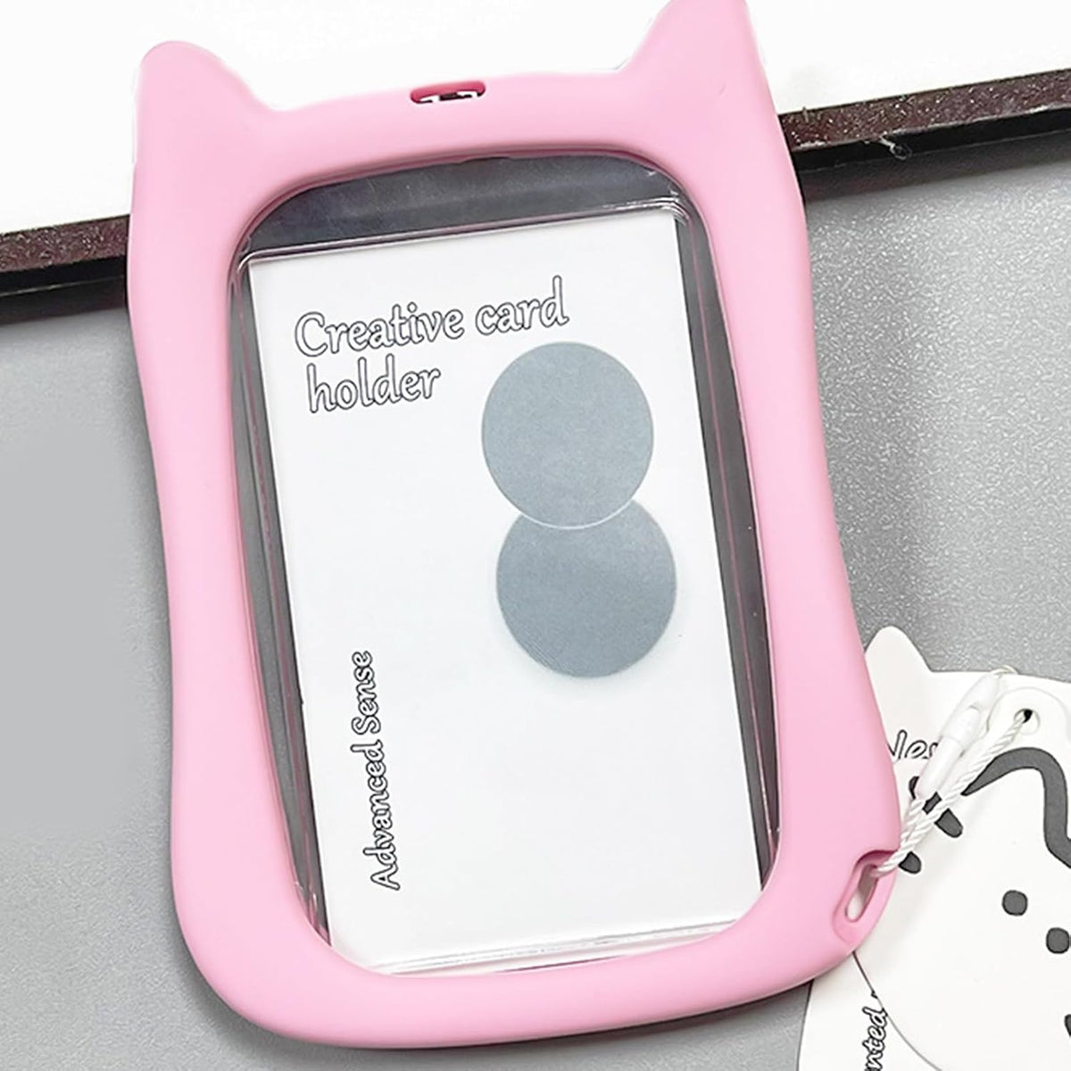 Lovely Card Covers Credit Card Case Protective Sleeve Photocard Holders Cats Ear Bus Card Protector Keychain Pendant
