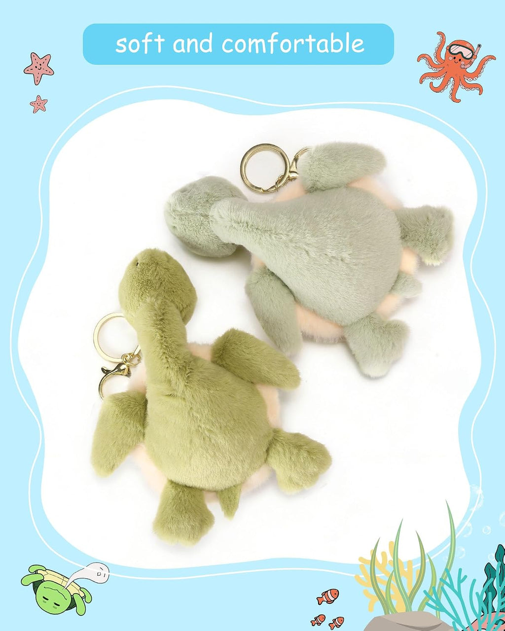 Turtle Plush Keychain Turtle Pendant Cute Keychain Gift - For Women's Handbag Backpack Car Keys