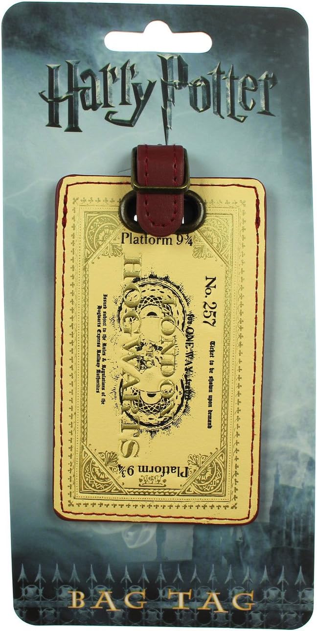 Harry Potter Platform 9 3/4 Ticket London To Hogwarts Luggage Bag Tag
