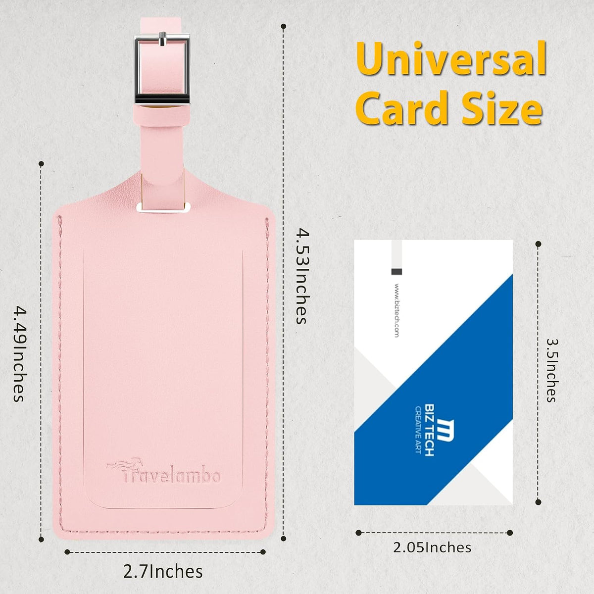 Travelambo 2 Pack Luggage Tags for Suitcases Airplane Travel Essentials